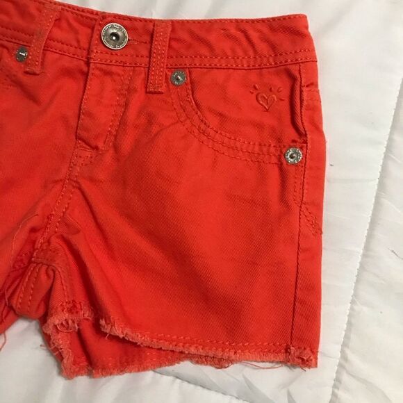 Justice Orange Skinny Low Rise Jean Shorts 10R - Picture 2 of 8